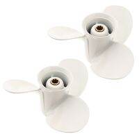 2pcs 9 1/4 x 10-J1 Aluminum Alloy 3 Blade Outboard Motor Propeller for Yamaha 9.9-15 HP