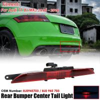 ไฟตัดหมอกสะท้อนแสงไฟท้ายรถสีแดงไฟหลัง LED Bemper Belakang ตรงกลางโคมไฟท้ายสำหรับ Audi TT MK2 2007-2014 W/8J0945703หลอดไฟ