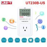 เครื่องวัดการบริโภคพลังงาน UNI-T ช่องเสียบปลั๊กแบบอเมริกา100V-150V มิเตอร์วัดกำลังวัตต์ระบบดิจิตอลพลังงาน AC ในปัจจุบันจอภาพเครื่องวัดประจุไฟฟ้า