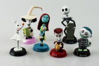 6ชิ้น Nightmare Before Christmas Jack Skellington Anime Action Figure ของเล่นเด็กตัวเลขสำหรับฮาโลวีนการ์ตูน Gifts