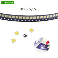 3030 3V 6V 50ชิ้น100ชิ้นไฟด้านหลังทีวี1W ชุดซ่อมแซมทีวี Lcd Led แบบ Smd คละแบบสีคูลไวท์