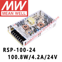 Mean Well ชุด RSP-100 Meanwell 5V 12V 15V 24V 48VDC 100วัตต์เอาต์พุตเดี่ยวพร้อมฟังก์ชั่น PFC แหล่งจ่ายไฟร้านค้าออนไลน์