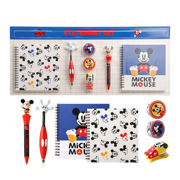 cartoon-characters-creative-stationery-set-gift-box-adhesive-tape-stapler-ballpoint-pen-notebook-for-childrens-learning