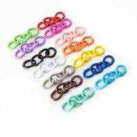 10/30/50pcs 26mm Colored Keychain Chain Keyring Extension Chain Connectors For DIY Jewelry Making Key Ring Accessories Wholesale