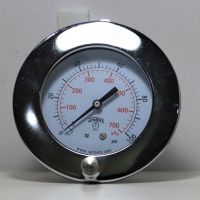 (UIM-Shop) Paper Machine Gauges Brass 3.5" , 1/4" NPT , 0-100 psi/kPa (Model PPM35ABF4NP1HK)