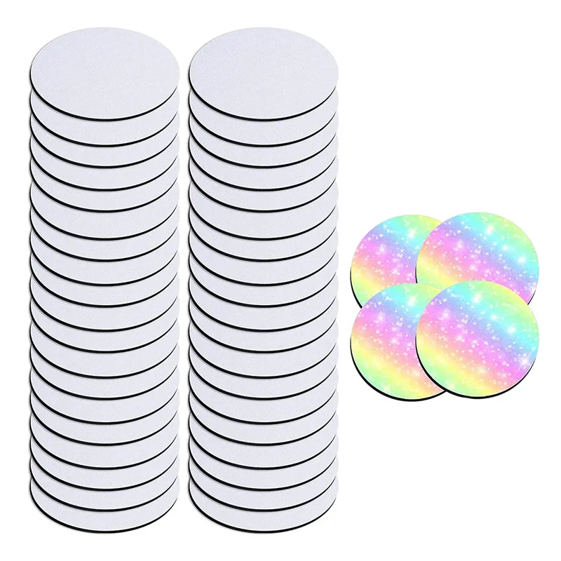 60 PCS Sublimation Blank Coasters,for Thermal 