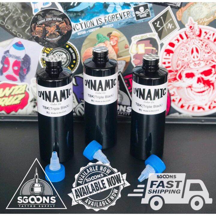 8oz Original Dynamic Triple Black Tattoo Ink SGOONS TATTOO SUPPLY