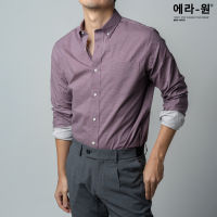 era-won Premium Quality เสื้อเชิ้ต ทรงปกติ Dress Shirt แขนยาว สี Episode Red