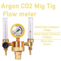 Argon CO2 Pressure Reducer Gas Flowmeter Regulator Mig Tig Flow Meter Control Valve Regulator Welding Double Tube Backpurge