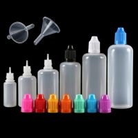 【CW】♂✱  5Pcs 3ml-120ml LDPE Plastic Squeezable Dropper Bottles Thin Refillable Containers Eyes Paint Ink