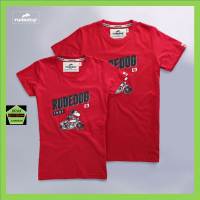 Rudedog เสื้อคอกลม ชาย หญิง  รุ่น มอไซส์19  สีแดง