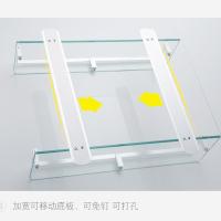 High-end punch-free space aluminum glass shelf bathroom toilet washstand shower room wall-mounted toilet storage rack