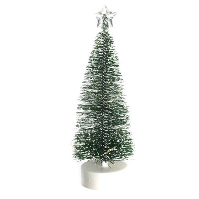 3Pack Mini Christmas Tree Cedar Desktop Christmas Tree LED Glowing for Christmas New Year Home Decoration