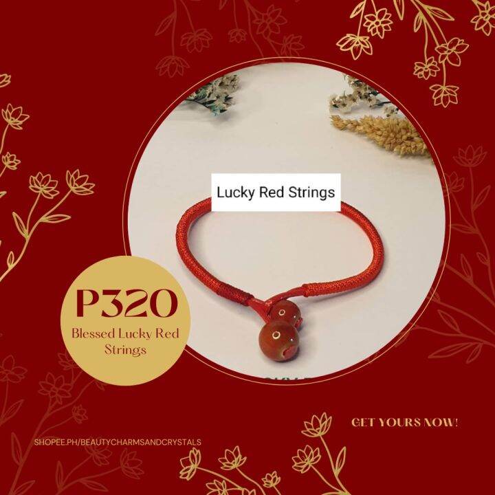 Authentic Tibetan Lucky Red String Bracelet and blessed Lazada PH