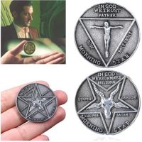 【CC】 Morningstar Satanic Pentecost Badge Coin TV Show Prop Metal Coins Accessories