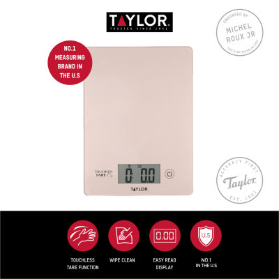 Taylor USA Pro Digital Cooking Scales With Touchless Tare - Rose Gold (5kg/11lbs) เครื่องชั่งดิจิตอล