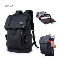 TOP☆Leacat Travel Backpack Canvas Fashion Shoulder Bag Daily  Office work Backpack  Business backpack Laptop Bags For Men korean Stylish Backpack Teenager School Bagpack