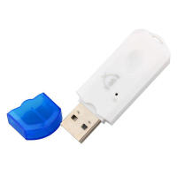 USB AUX รับอะแดปเตอร์เสียงไร้สายสเตอริโอพร้อมไมโครโฟนสำหรับ USB รถ MP3เครื่องเล่นลำโพงส่งสัญญาณ