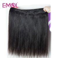 100% Human Hair Straight Bundles Bone Straight Bundles 1/3/4 PCS Natural Black Peruvian Weave Human Hair Extensions Wig  Hair Extensions  Pads