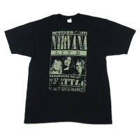 เสื้อผ้าผชLx1 เสื้อยืดผ้าฝ้าย พิมพ์ลาย Nirvana Live Seattle Oct 31 1991 Band Kurt โอเวอร์ไซซ์ สําหรับผู้ชายS-5XL  7H8P