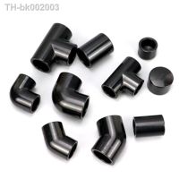 ▲✘ 2PCS Black I.D 20-50mm UPVC Pipe Connector End Cup Straight Elbow Tee Cross Fitting Irrigation Adapter Garden Water Tube Joints