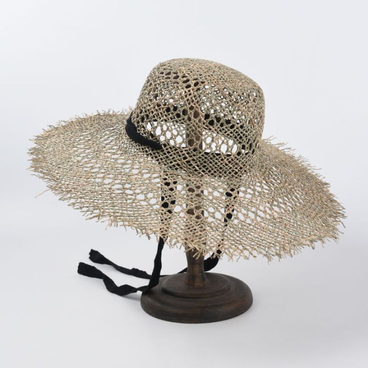 wholesale-summer-hollow-sun-hat-cooling-flopy-straw-hats-with-rope-ladies-dome-beach-hats-holiday-travel