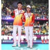 ⊙✿ [in stock]Long Sleeve Badminton Suit Chinese Mens and Womens Martial Arts Sports Jacket Volleyball