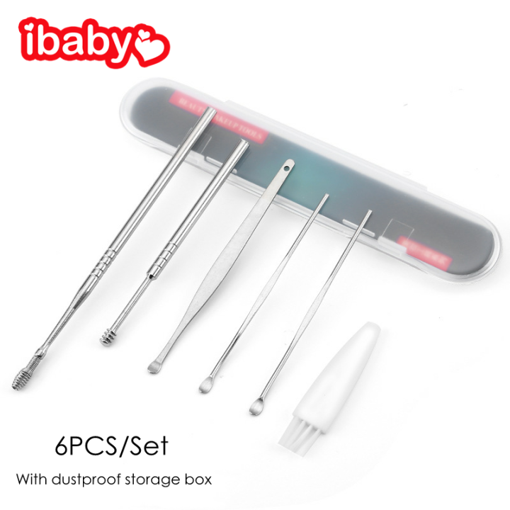 iBaby 6PCS/Set Child Adults Safe Ear Cleaner Set Earpick Earwax Remover