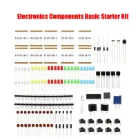 FPXR8ชุดอุปกรณ์อิเล็กทรอนิกส์ตัวเก็บประจุสำหรับ MEGA2560 Arduino เป็นราสเบอร์รี่ Pi ส่วนประกอบที่มีประโยชน์กริ่ง LED ชุดสตาร์ทเตอร์พื้นฐาน