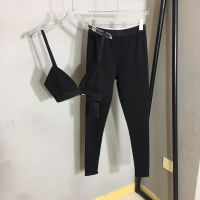 2022 High Stretch Solid Color Top nd Set Sleeveless Crop Top +Short Leggings Women Tracksuit Sportwear 2 Piece Suit A0306