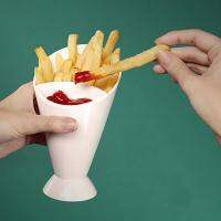 70 ขายร้อน French Fries ชั้นวางผู้ถือ Assorted ซอสชิปขนมขบเคี้ยว Cone Dip Cup Tableware