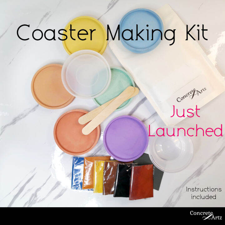 【Concrete Artz】Coaster Making Kit DIY Lazada Singapore