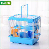 【HATELI】Hamster กรงปราสาทใหญ่คู่โปร่งใสรังหนูแฮมสเตอร์หนูแฮมสเตอร์ Big Cage ขนาดเล็กเครื่องประดับสัตว์เลี้ยง