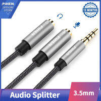 PIHEN 3.5mm Jack Audio Splitter Headphone Microphone Male to 2 Famale AUX Cable Suit to Live Broadcast Recording