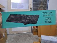 ชุดคีย์บอร์ดเมาส์ไร้สาย Keyboard Mouse Wireless 2.4GHz(สีดำ)104 keys +11 multimedia function keys.