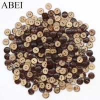 200pcs/lot 11mm Natural Coconut Tree Wood Buttons Sew Tools Ornaments Diy Handmade Apparel button Garment Accessories Supplier Haberdashery