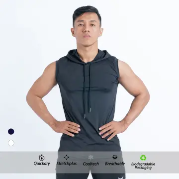 Compression cheap sleeveless hoodie