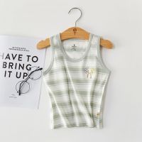 Childrens Vest Summer Sleeveless Sweat-absorbent Striped T-shirt Kids Single Top-02