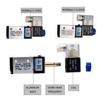 +[; 3V210-08 Pneumatic Electric Solenoid Valve 3 Way 2 Position Control Air Gas Magnetic Valve 12V 24V 220V Coil Volt Hose Fittings