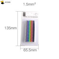 สแนป-ออนประเภทสายเคเบิลที่มีสีสันเครื่องหมาย0-9ป้ายแท็กดิจิตอล2.5mm ² หลอด1.5mm ² สำหรับลวดรหัสสี4mm ²