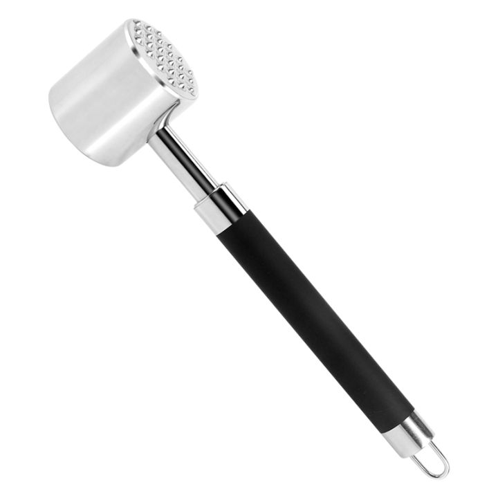 Meat Tenderizer Mallet Hammer Stainless Steel Dual Sided Tool For