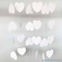 heart-shaped Paper Garlands 4M Colorful Bunting Home Wedding Party Banner Hanging Paper Garland Shower Room Door Decoration Colanders Food Strainers