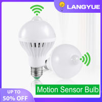 Light Bulb E27 LED Motion Sensor Light 5W 7W 9W Cold White Smart Light 220V Energy Saving LED Lamp For House Stair Auto On/Off Night Lighting