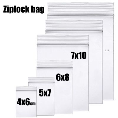 【CW】ஐ☫  Thick Zip Lock Ziplock Storage Heavy-Duty Transparent Plastic Small Jewelry Packing Reclosable Poly