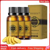 3 PCS Ginger Oil for Lymphatic Drainage 100% Pure Essential Oil  Natural Body Massage Ginger Oil for Swelling Skin and Relieve Muscle Soreness 10ML