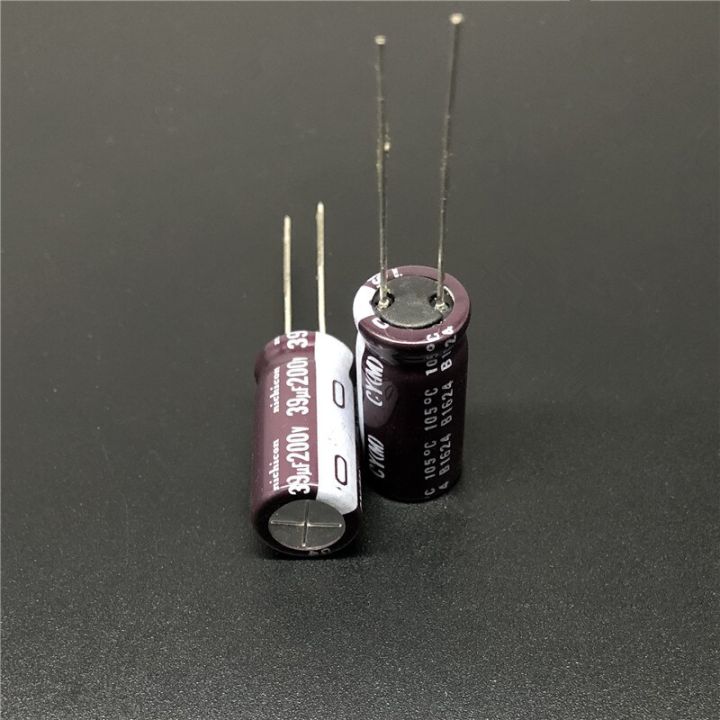 5pcs-50pcs-39uf-200v-nichicon-cy-series-10x20mm-high-ripple-current-long-life-200v39uf-aluminum-electrolytic-capacitor