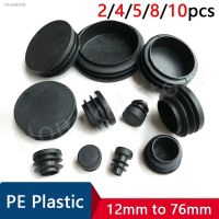 ◆◕ 2-10pcs PE Plastic Black Round Pipe Plug 12 14 16 19 20 22 25 28 30 76mm Chair Non-Slip Foot Pads Sealing Cover