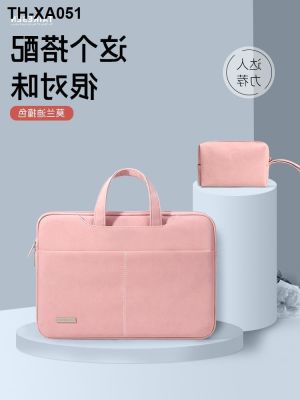 ❒◑♂ กระเป๋าคอมพิวเตอร์หญิง 14 นิ้วเหมาะสำหรับ Lenovo Xiaoxin Pro13 กระเป๋าซับแบบพกพาน่ารัก Huawei Glory 16 Apple macbook notebook air13.3 Dell Xiaomi 15.6 ถุงคลุมป้องกัน 12