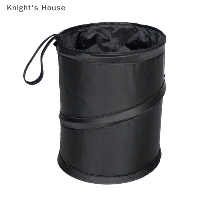 knights-house-ถังแบบเกลียวพับได้ถังเก็บขยะในรถแบบพกพาถังเก็บขยะผ้าอ๊อกซ์ฟอร์ด