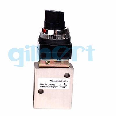 QDLJ-G1/4" 2 Position 3 Way Latching Knob Air Pneumatic Mechanical Valve Jm-05